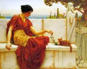 John William Godward The Tease oil on canvas